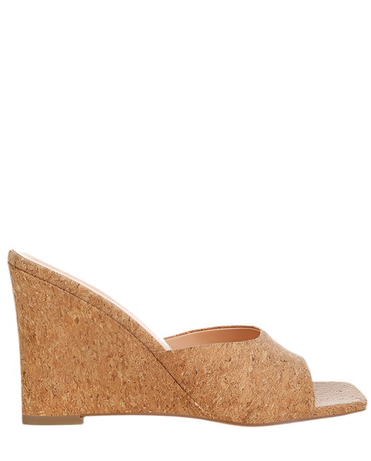 “SHILO” Cork Wedge Sandals