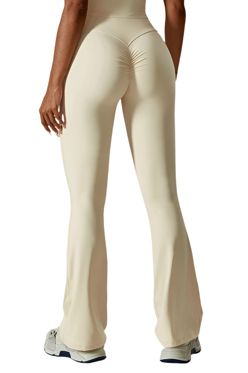 HIGH-RISE STRETCH FLARE PANTS