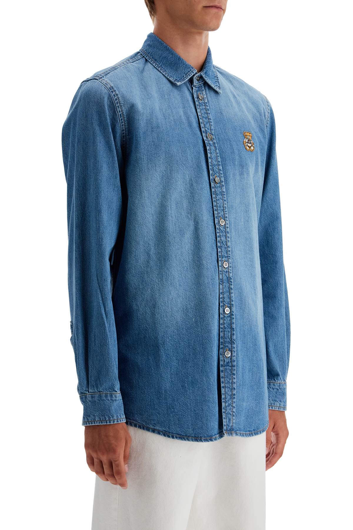 Moschino denim shirt with patch details