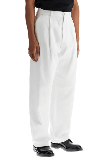 Moschino Moschino white cotton wide leg trousers