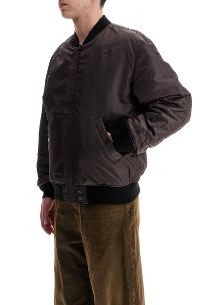 Diesel Diesel classic black nylon bomber jacket with zip and side pockets