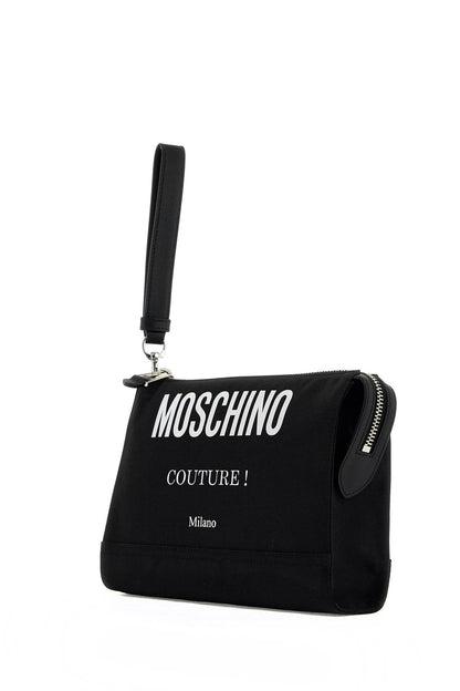 Moschino Moschino nylon logo pouch with zip