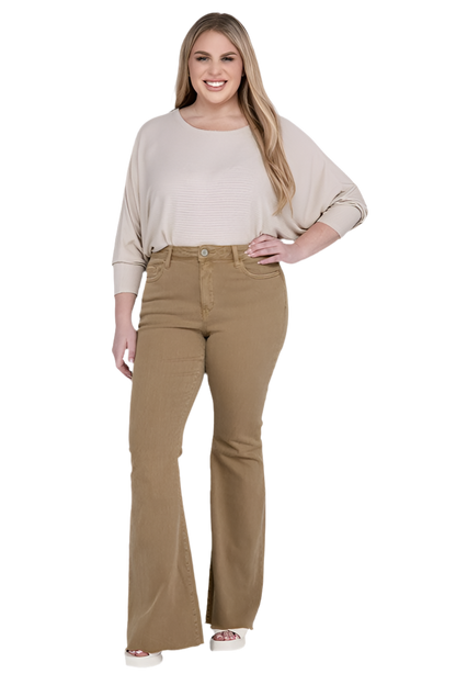 Plus Size High Rise Super Flare Jeans