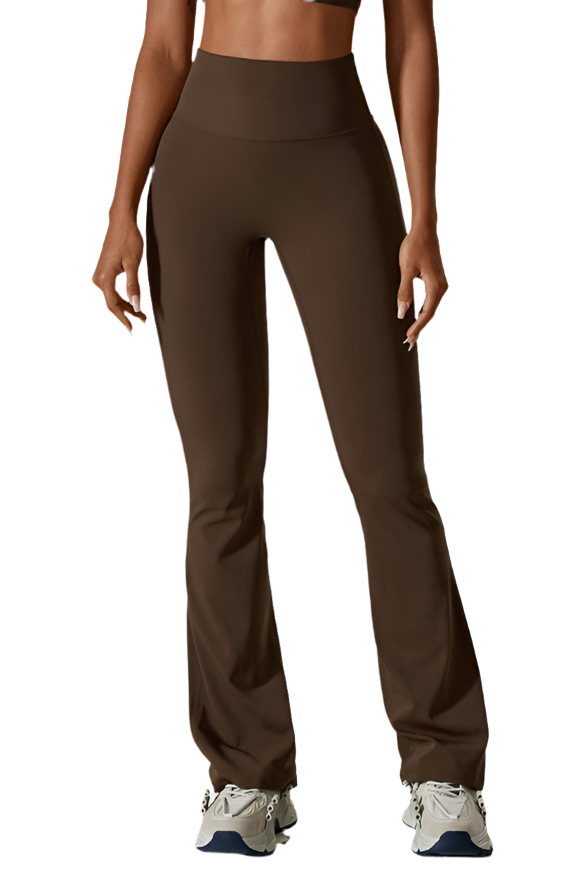 HIGH-RISE STRETCH FLARE PANTS