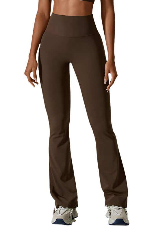 HIGH-RISE STRETCH FLARE PANTS