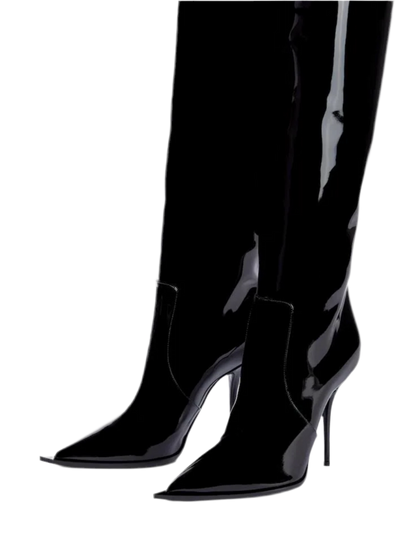 DOLCE & GABBANA Black Patent Leather Boot