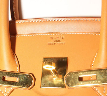 HERMÈS - 
HERMÈS Birkin Barenia And Denim 35 Handbag [pre-owned]