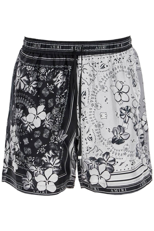 Amiri Amiri silk bandana print bermuda shorts