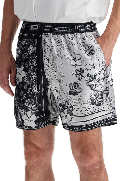 Amiri Amiri silk bandana print bermuda shorts