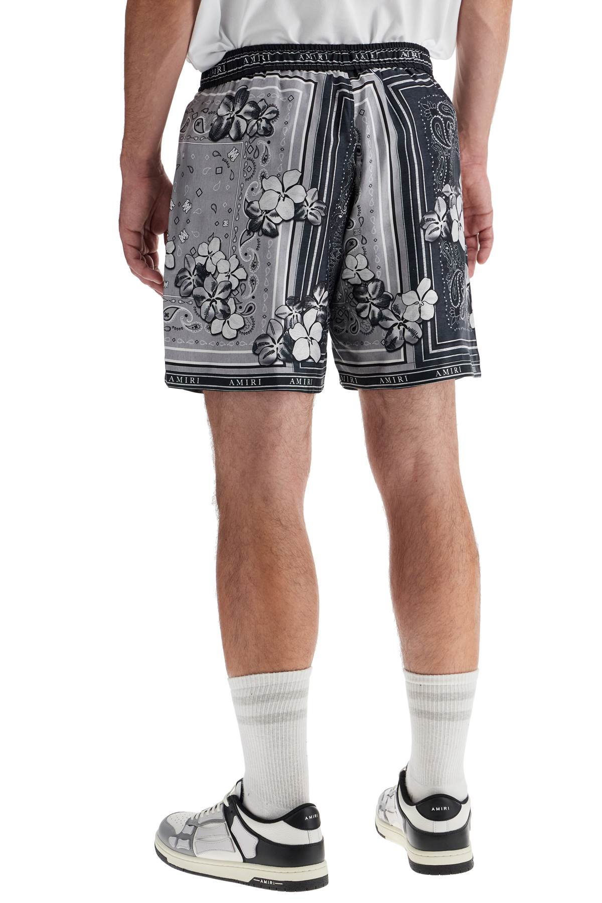 Amiri Amiri silk bandana print bermuda shorts