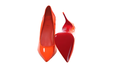 Christian Louboutin
SPORTY KATE ORANGE PATENT LEATHER HIGH HEEL PUMPS