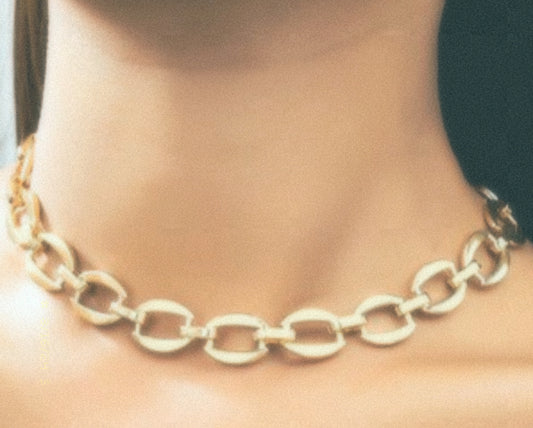 “NIQUE” Brass Chunky Chain  Necklace