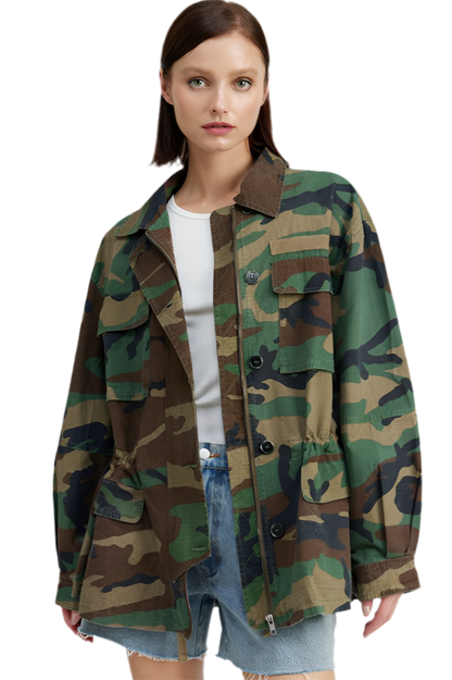 “CARMAN” CAMO OVERSIZED JACKET