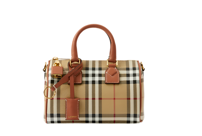 BURBERRY CHECK MINI BOWLING BAG