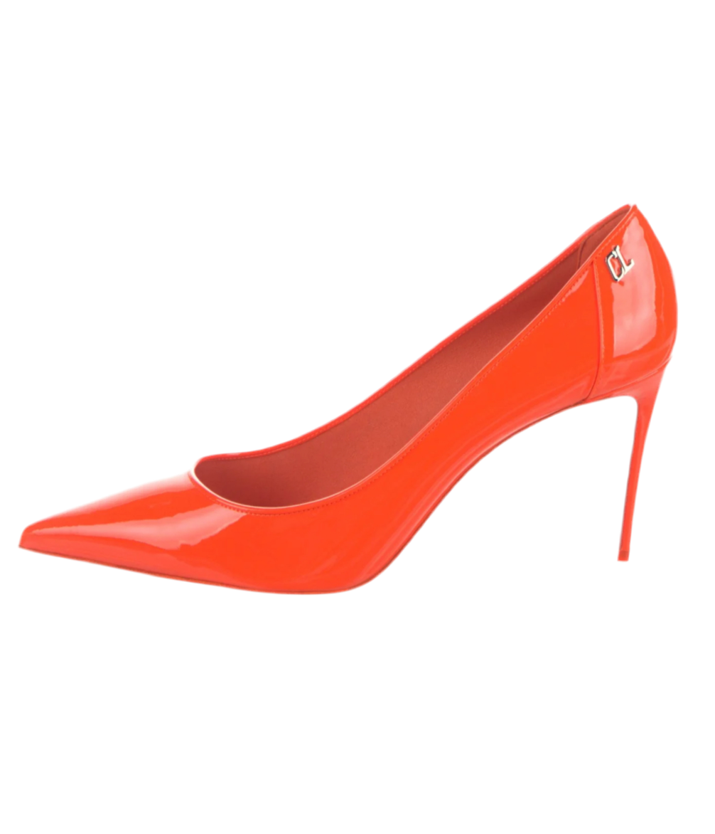 Christian Louboutin
SPORTY KATE ORANGE PATENT LEATHER HIGH HEEL PUMPS