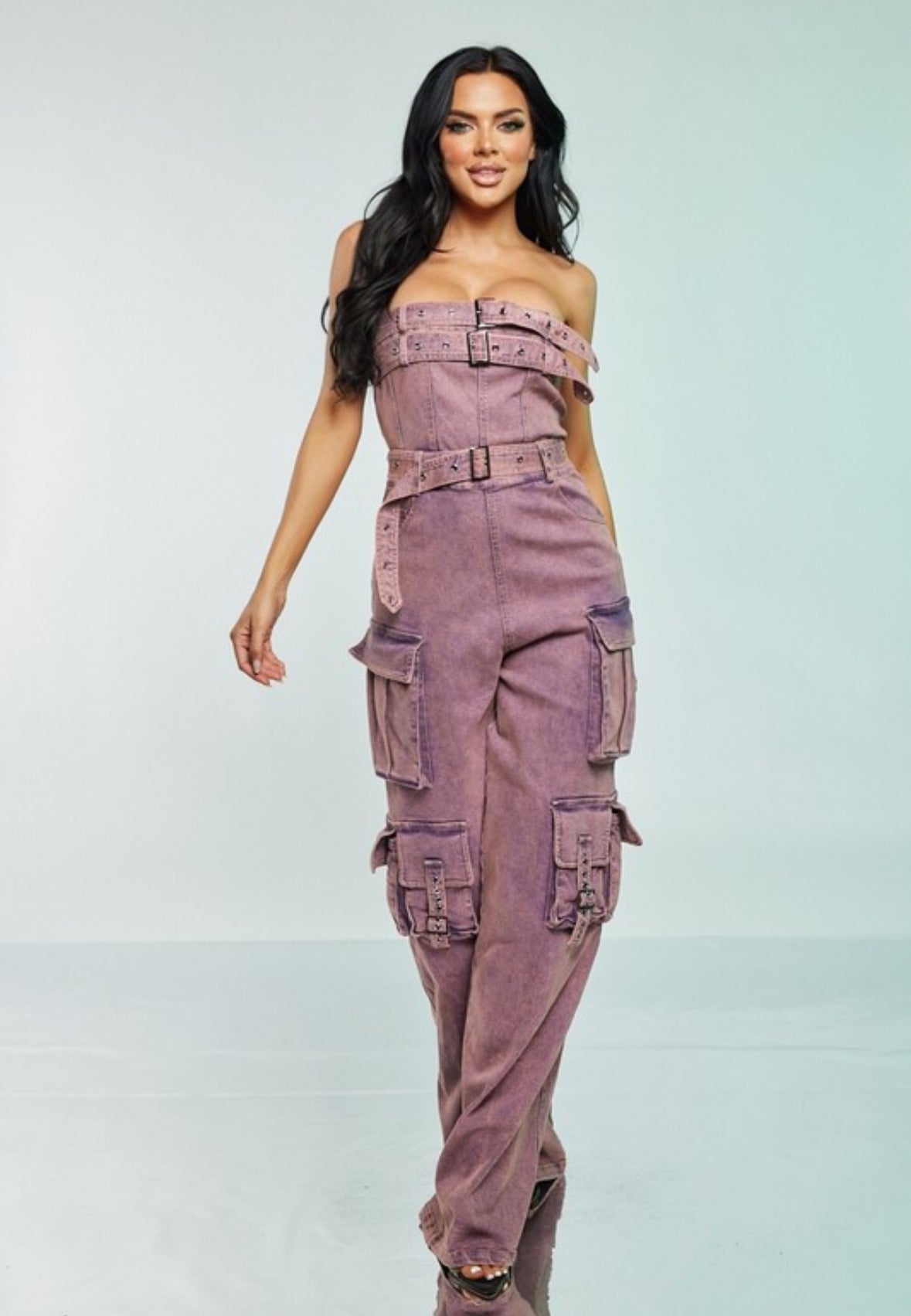 “LEGACY” ACID PINK DENIM JUMPSUIT