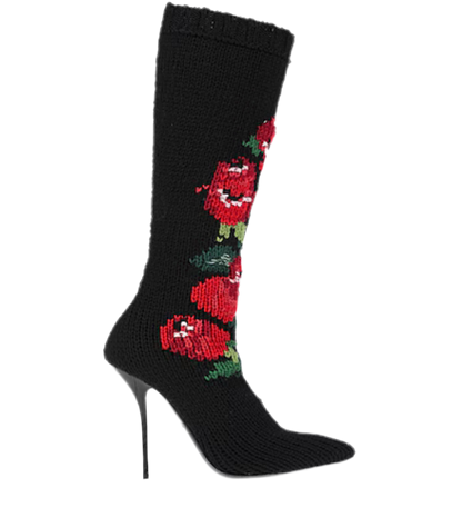 DOLCE & GABBANA BLACK SOCK BOOT