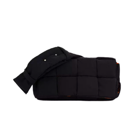 Bottega Veneta BLACK PADDED TECH CASSETTE BAG