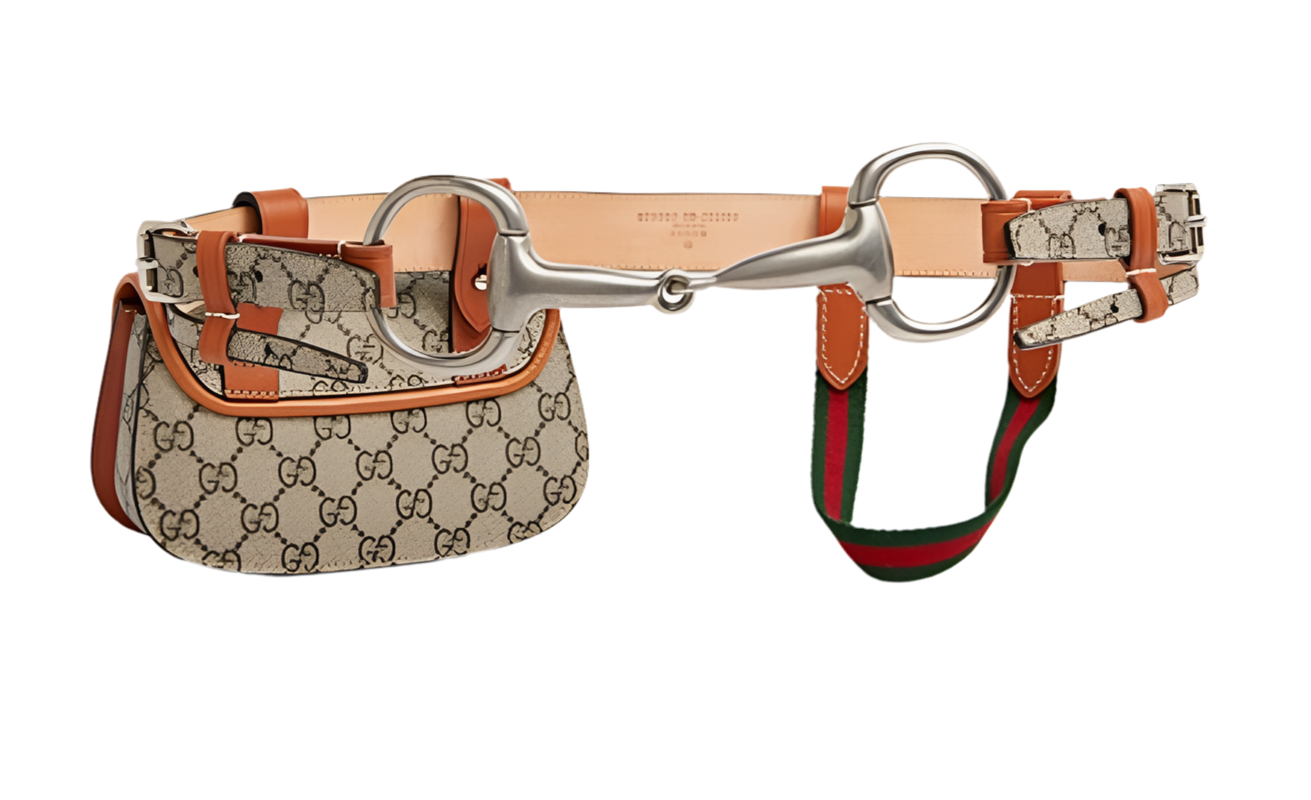 GUCCI
Gucci Bamboo 1947 Mini GG Canvas And Leather Belt Bag