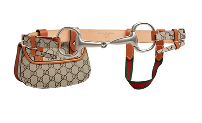 GUCCI
Gucci Bamboo 1947 Mini GG Canvas And Leather Belt Bag