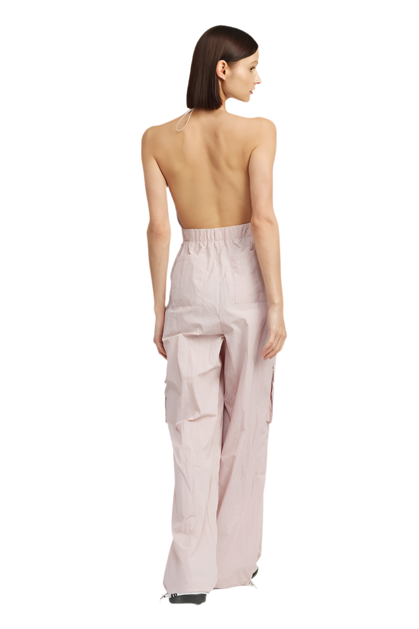 SPAGHETTI STRAP CARGO JUMPSUIT