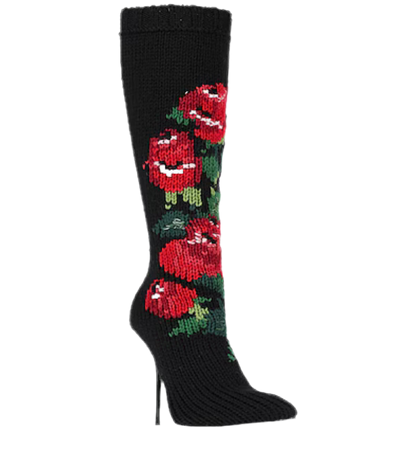 DOLCE & GABBANA BLACK SOCK BOOT