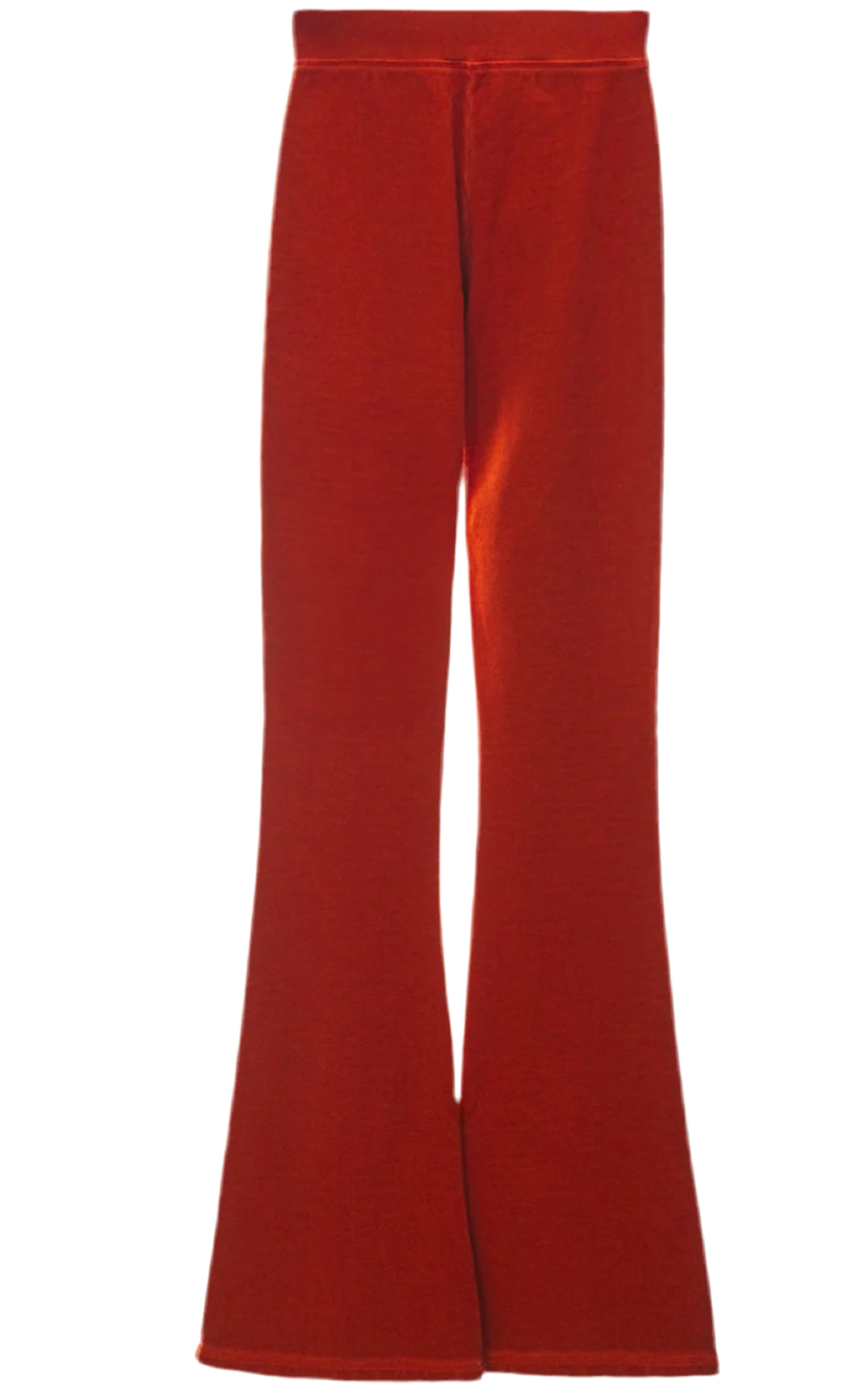 DSQUARED2 RED HIGH WAIST FLARED TROUSERS