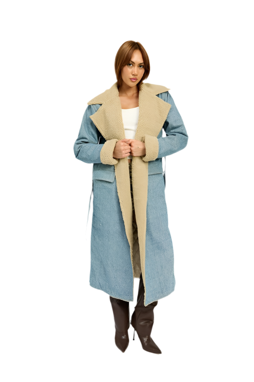 “JENNY” DENIM MAXI COAT