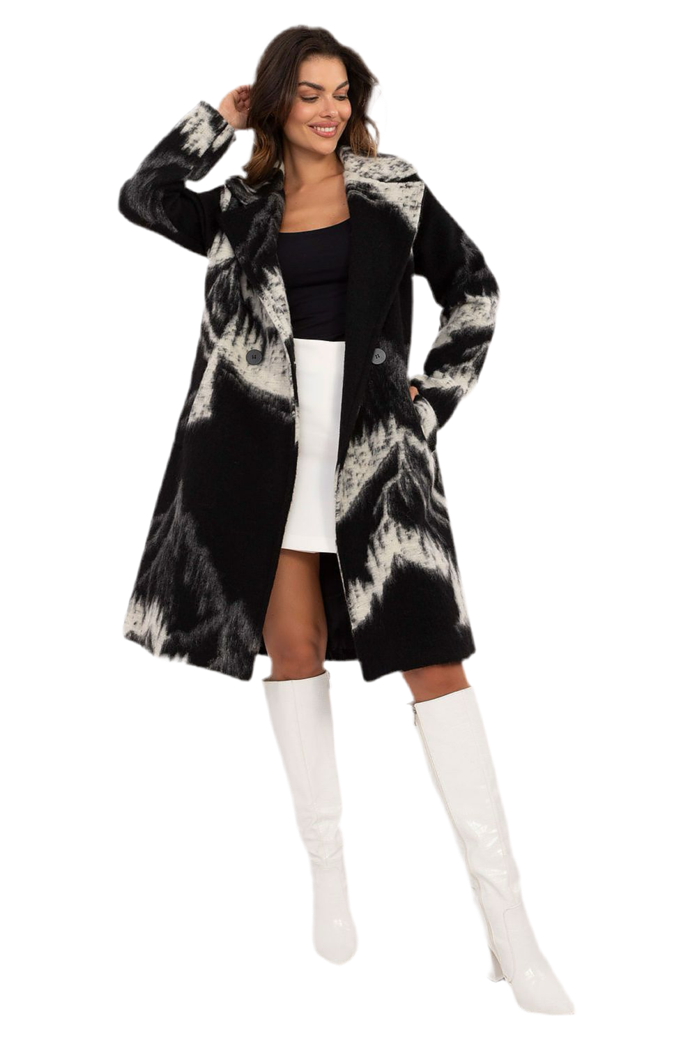 “PEACHES” KNEE LENGTH COAT