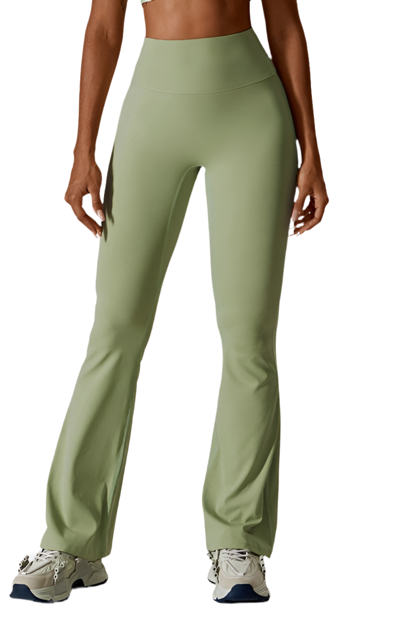 HIGH-RISE STRETCH FLARE PANTS