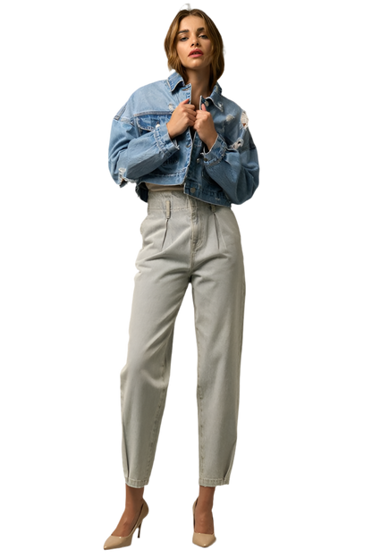 “LYNN” SUPER HIGH WAIST BALLOON JEANS