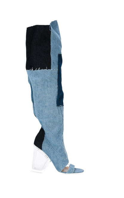 OFF-WHITE Tall Denim Boots