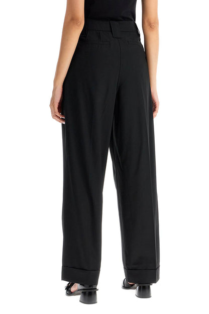 Ganni Ganni double pleat fluid trousers