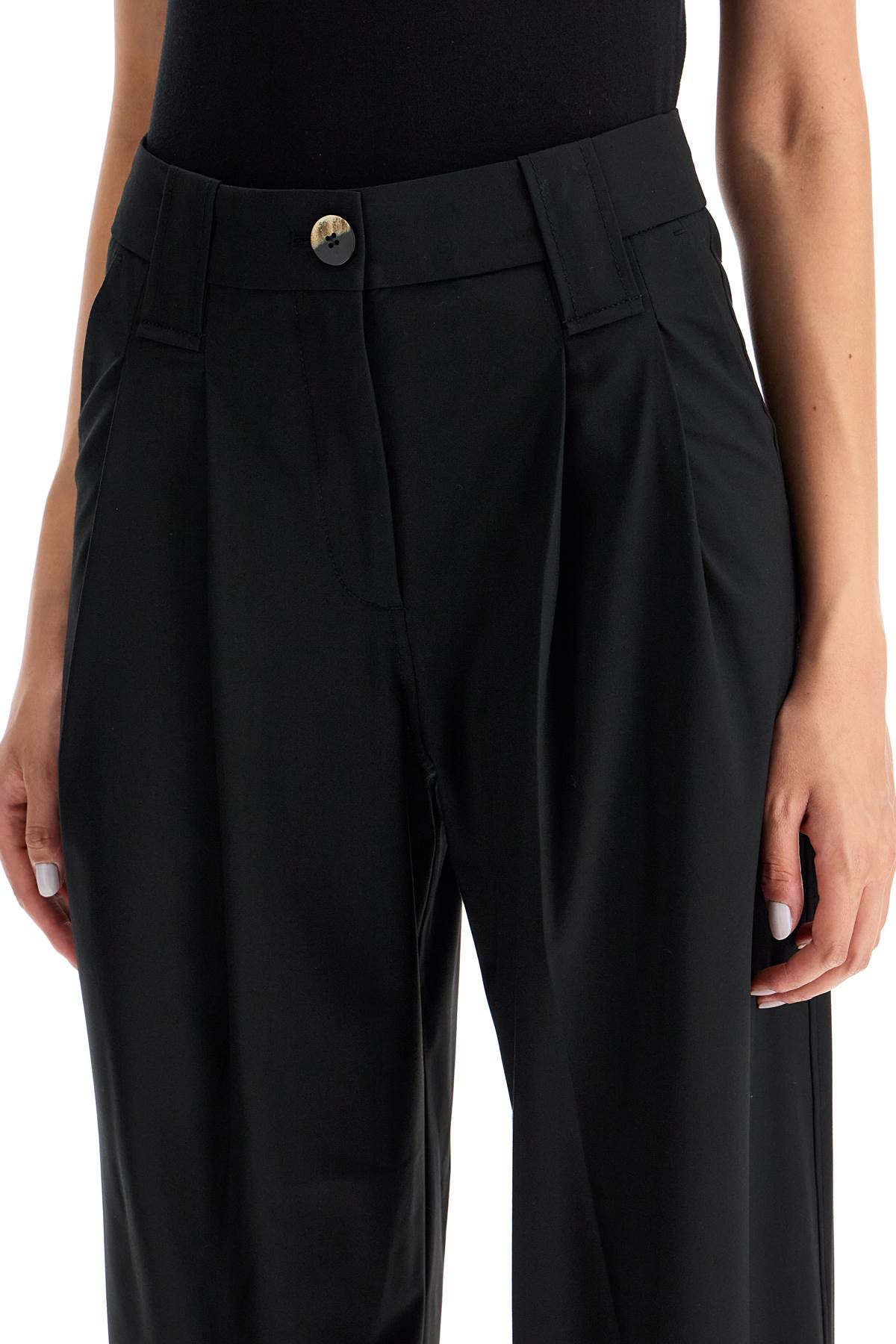 Ganni Ganni double pleat fluid trousers