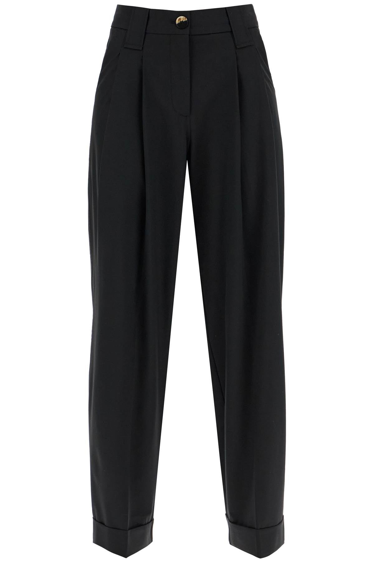 Ganni Ganni double pleat fluid trousers