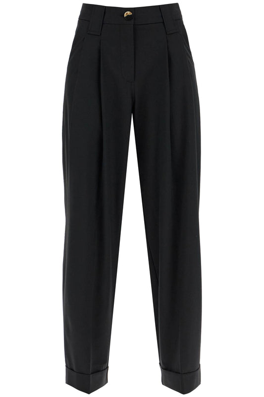 Ganni Ganni double pleat fluid trousers