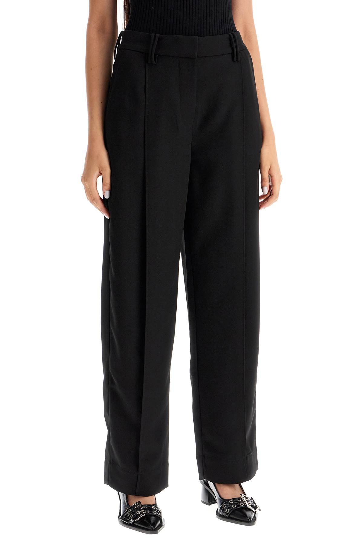 Ganni Ganni lightweight pants with pleats