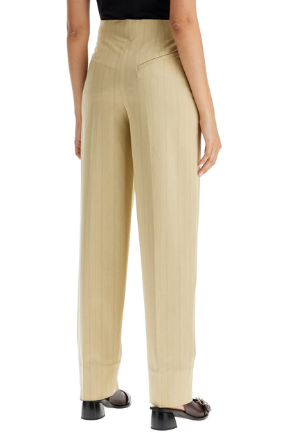 Ganni Ganni striped tapered trousers