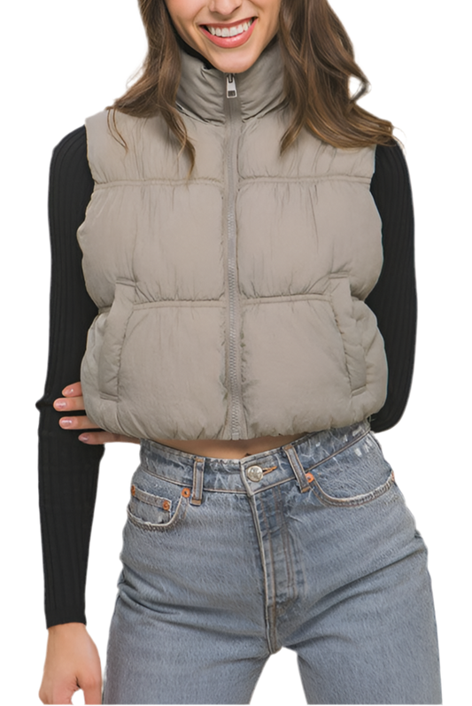 “ALI” High Neck Puffer Vest