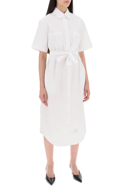 Thom Browne Thom Browne midi blouse with belt