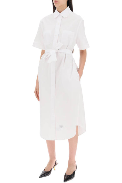 Thom Browne Thom Browne midi blouse with belt