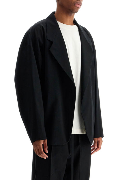 Fear Of God Fear Of God blazer in misto cotone e lana nero oversize con zip