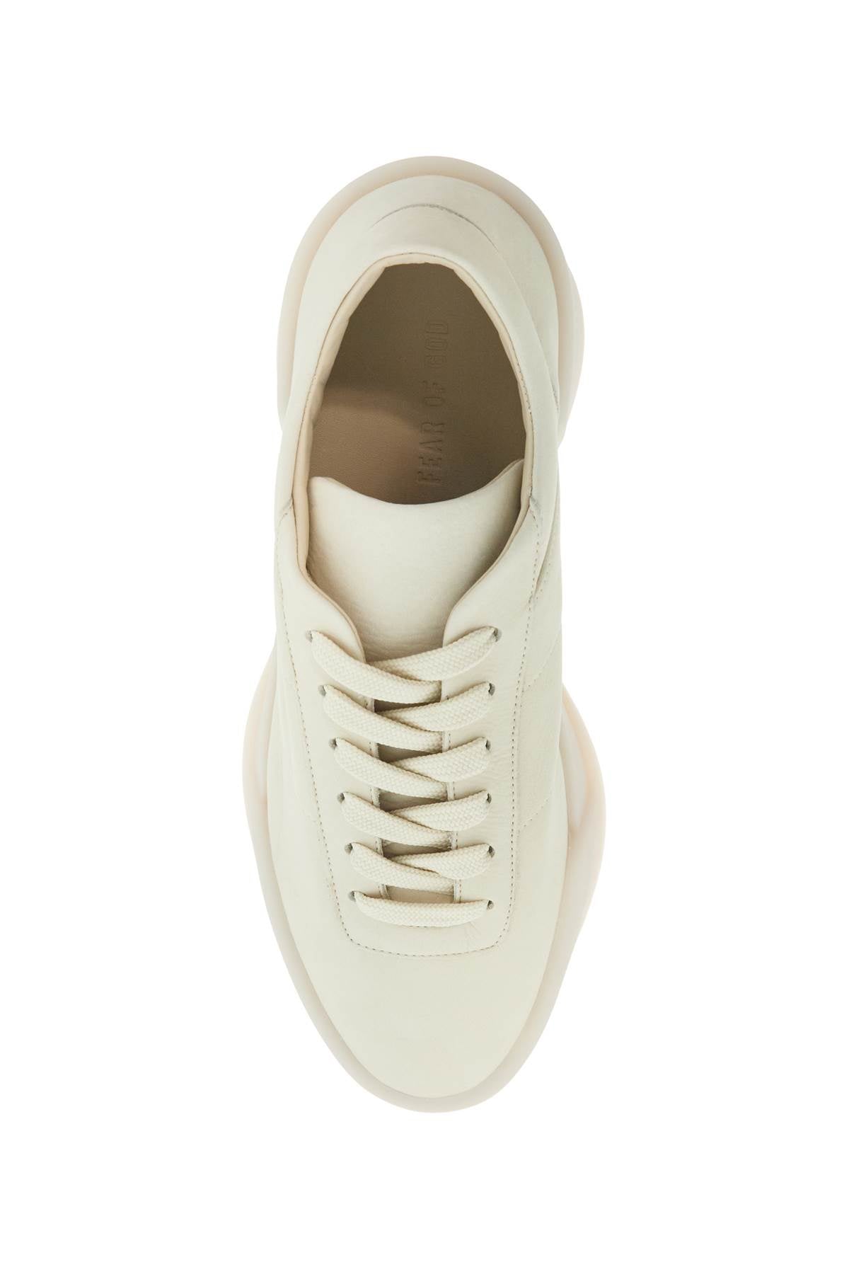 Fear Of God Fear Of God beige leather low minimalist aerobic sneakers