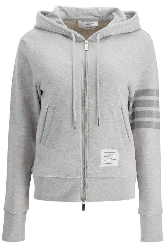 Thom Browne 4-bar hoodie with zipper and