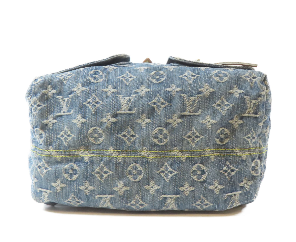 LOUIS VUITTON Monogram Denim Sac A Dos GM Backpack Blue M95056