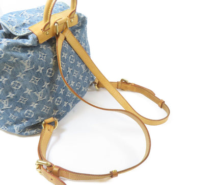 LOUIS VUITTON Monogram Denim Sac A Dos GM Backpack Blue M95056