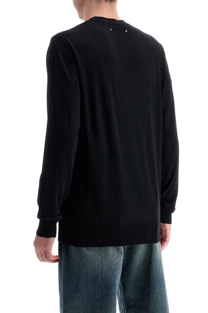 Golden Goose Golden Goose men's black merino wool crew neck sweater