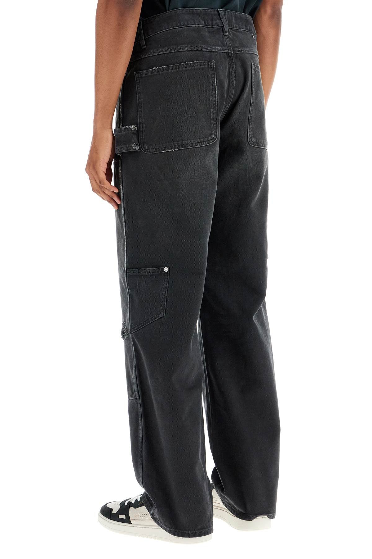 Golden Goose Golden Goose painter pants in black cotton destroyed effect journey