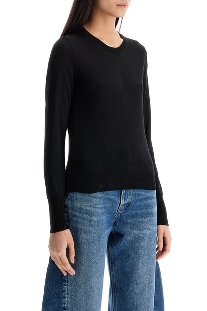 Golden Goose Golden Goose black merino wool sweater with golden applications for women