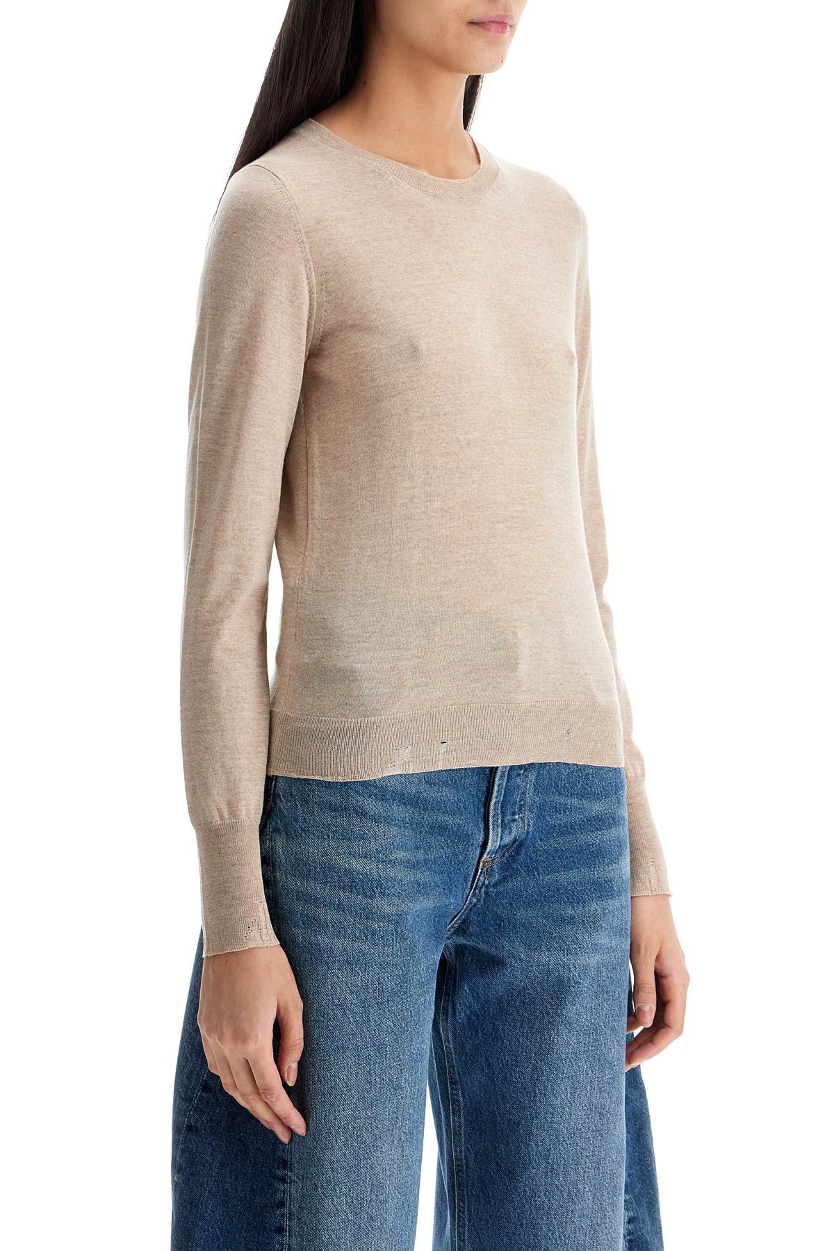 Golden Goose Golden Goose light beige merino wool women's crew neck sweater